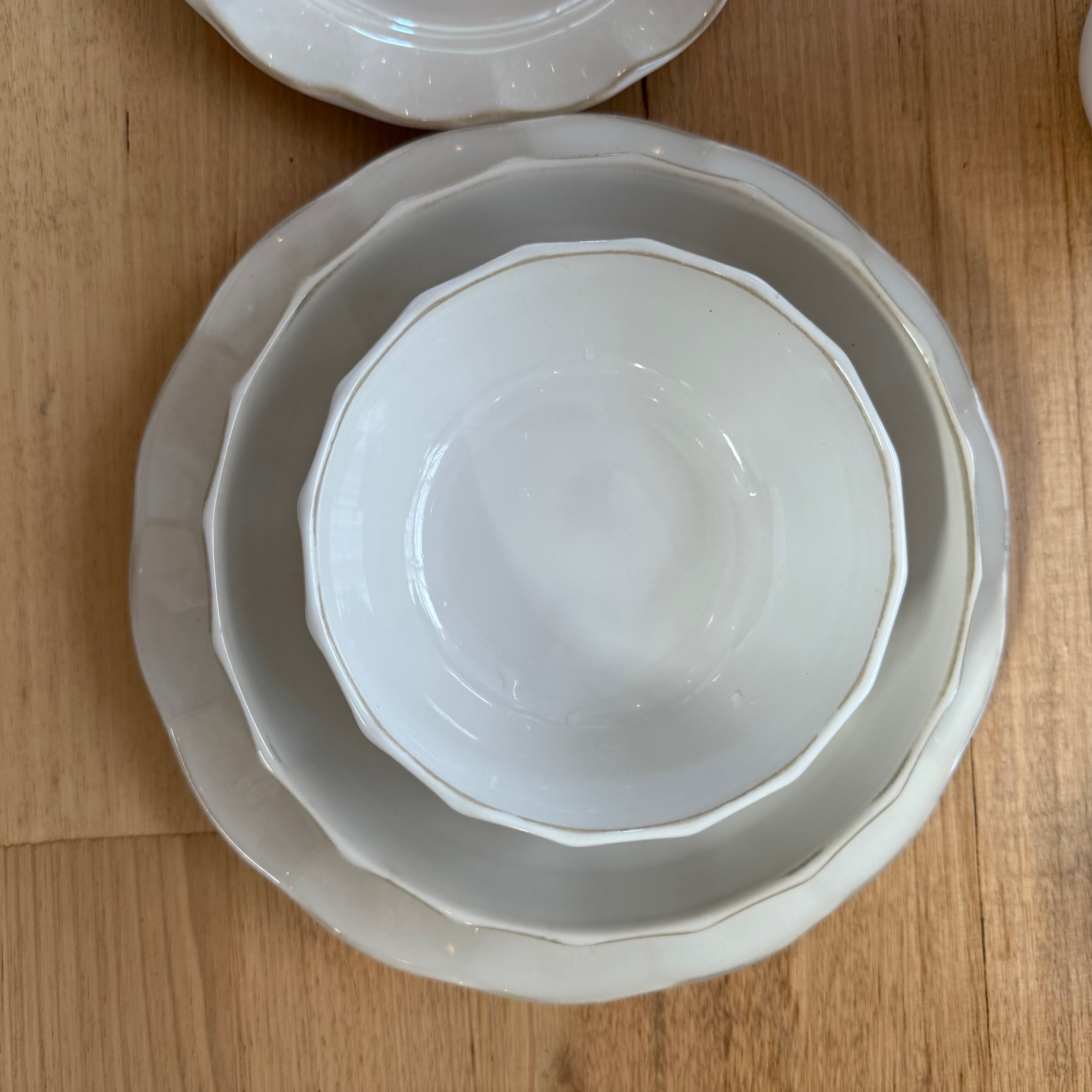 Ivory Petal Large Open Bowl